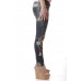 Jeans with Camouglage patches and Embroidered detailing Bray Steve Alan J2186